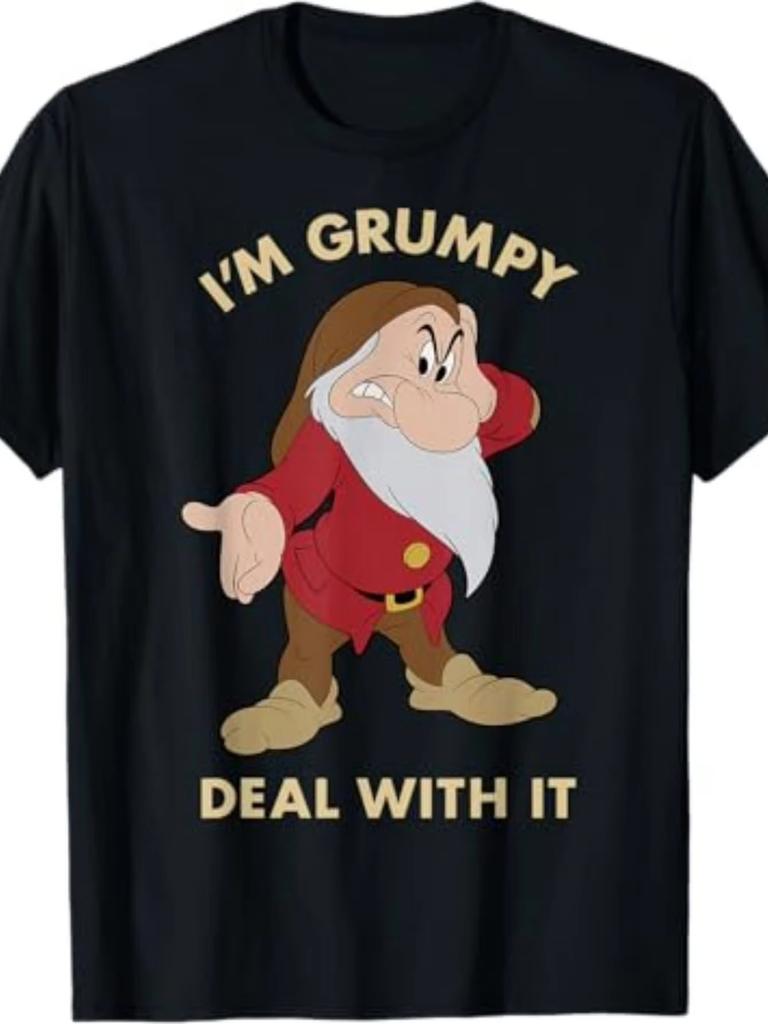 Im Grumpy Deal with It graphic Tshirt round neck unisex cartoon printed short sleeved shirt