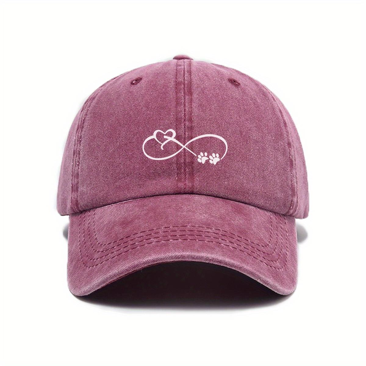 Fashionable Womens Distressed Washed Letter Print Baseball Cap  SpringSummer Collection  Adjustable One Size
