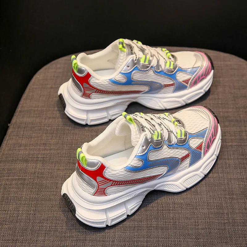Sneakers Women Trends  Platform Shoes  Lightweight Outdoor Sports Shoes Breathable Running  Lace Up Casual