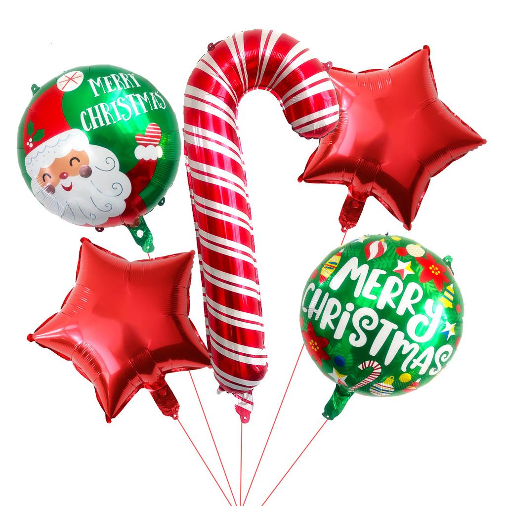 Christmas Balloon Set Christmas Tree Old Man Gingerbread Man Snowman Aluminum Film Balloon Cloth Venue Decoration