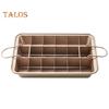 Brownie Pan with Removable Dividers Rectangle Food Grade Stainless Steel Chocolate Cake Muffin Baking Tray Sheet Cutter Bakeware