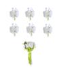 Realistic Faux Floral Arrangement Set For Bridal Vehicle Decoration In White Green Color Scheme