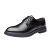 Men's Leather Shoes Black Soft Leather Soft Bottom Spring And Autumn Best Man Men's Business Formal Wear plus size 38-45