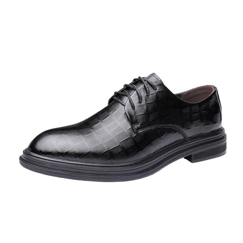 Men's Leather Shoes Black Soft Leather Soft Bottom Spring And Autumn Best Man Men's Business Formal Wear plus size 38-45