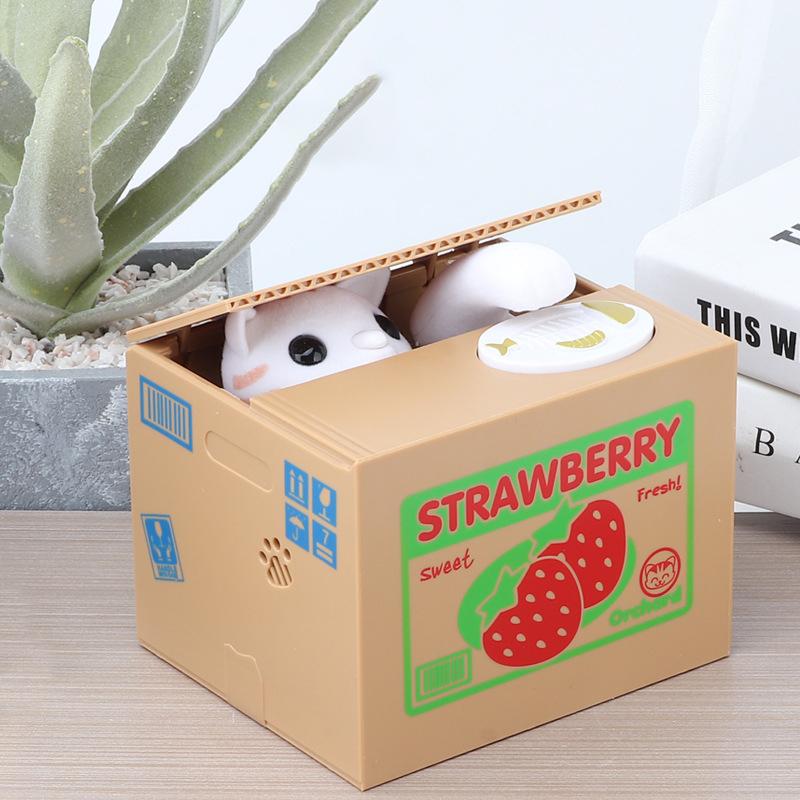 

Детская умная копилка - Электронная копилка «Кот-воришка», украшение для дома и рождественский подарок розовый