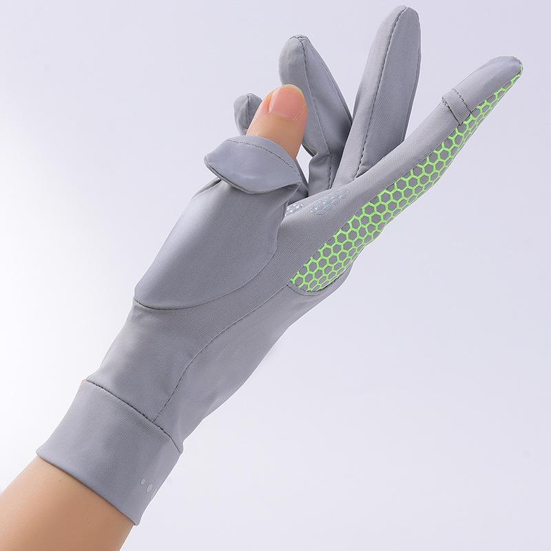 Herren und Damen Dehnbare Eis-Seide UV-Schutz Handschuhe, Touchscreen Atmungsaktive Sommerhandschuhe, Rutschfeste Handschuhe für Fahren Radfahren