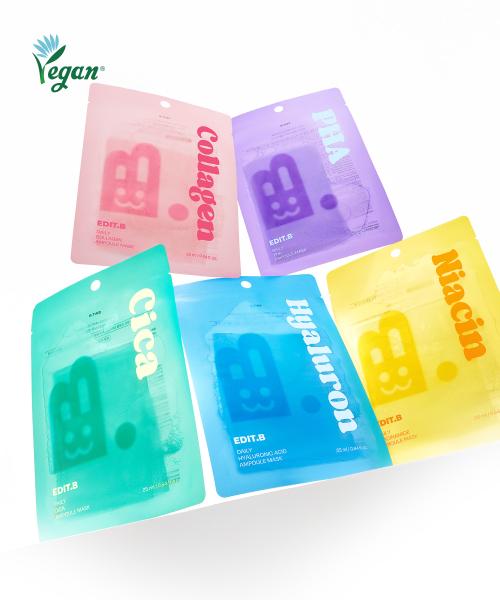 Edit B Daily Ampoule Mask (5 sheets x 25ml) Hyaluronic Acid Ampoule Mask (5 sheets)