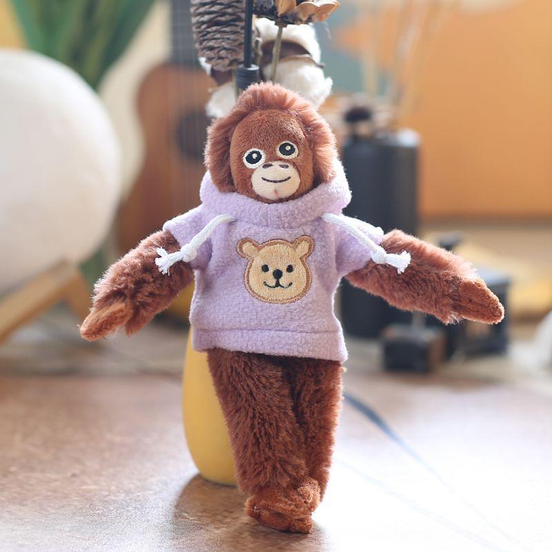 Plush Monkey Keychain With Soft Cotton Filling For Kids And Collectors