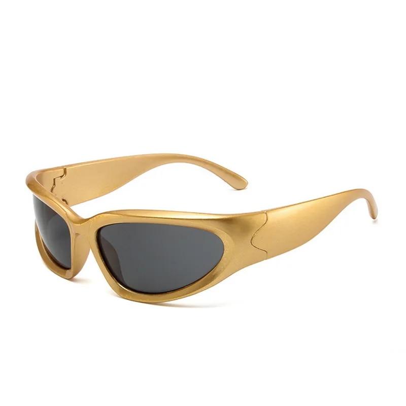 Occhiali da Sole Y2k Punk Lusso Donna Uomo Sport Occhiali da Sole Moda Estate Spiaggia Unisex Specchio Occhiali UV400