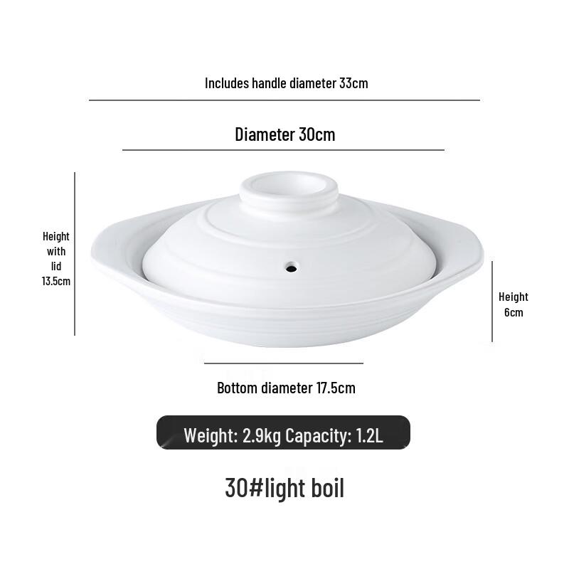 ZISIZ Ceramic Dry Pot Casserole with Alcohol Stove