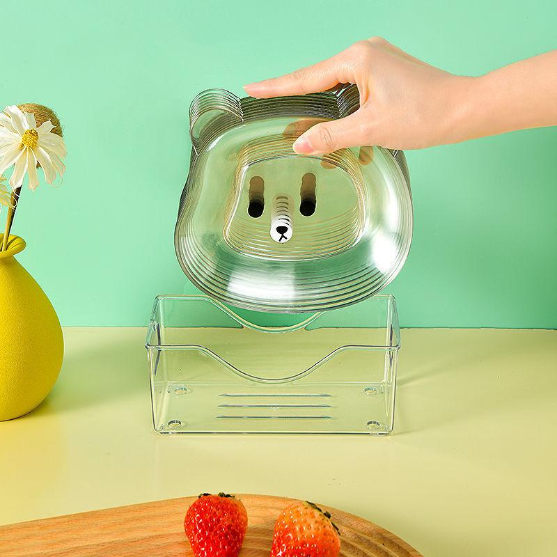 3/5PCS Mini Cute Cartoon Shape Bear Spit Bone Dish Creative Desktop Trash Tray Snack Food Residue Fruit Plate Kitchen Tableware