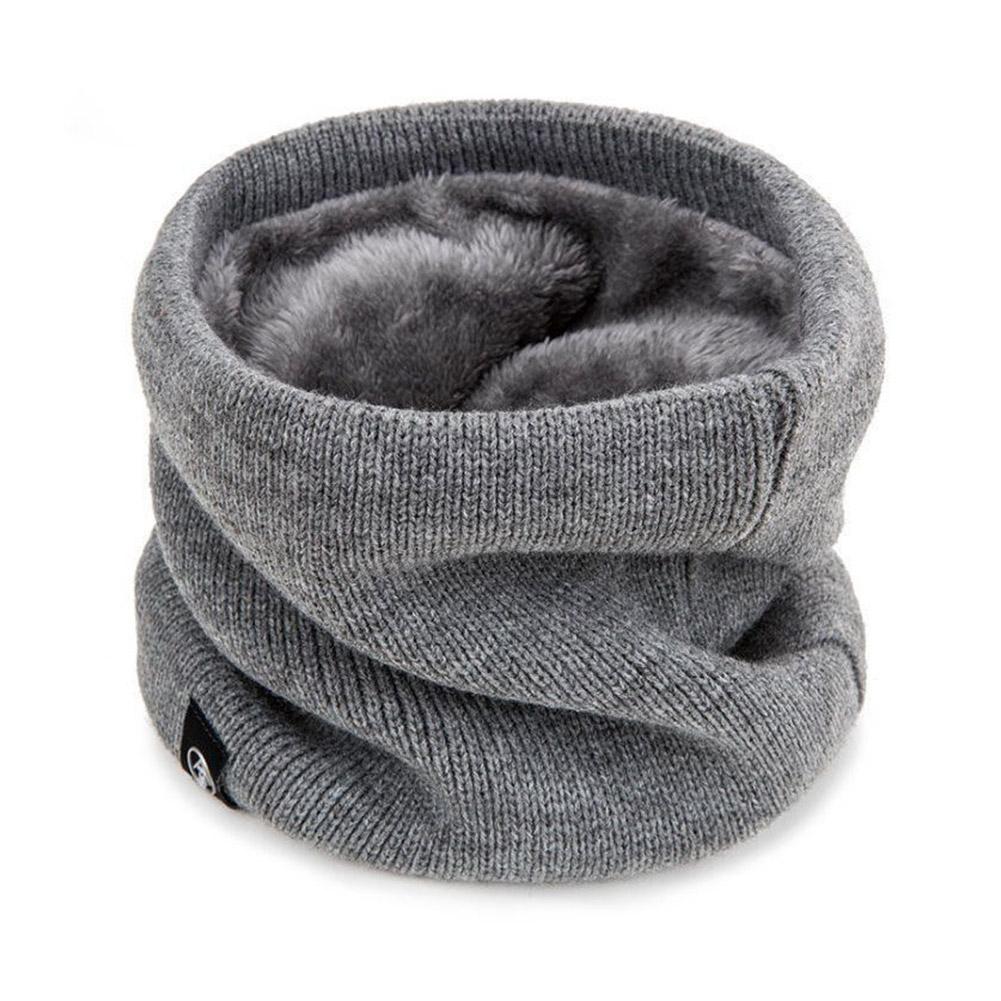 Winter Warm Knitted Neck Scarf for Women Men Plush Full Mask Outdoor Cashmere Solid Color Neck Scarves Thick Apparel Accessories