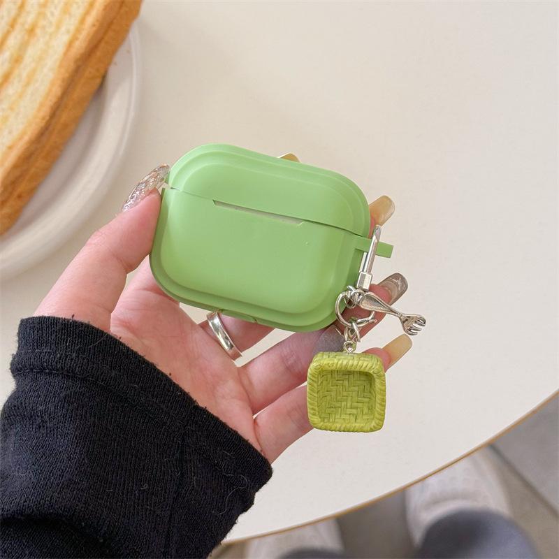 ins solid color one-piece suitable for AirPods 1 generation protective case simple second generation 1 generation pro1 apple bluetooth headset case
