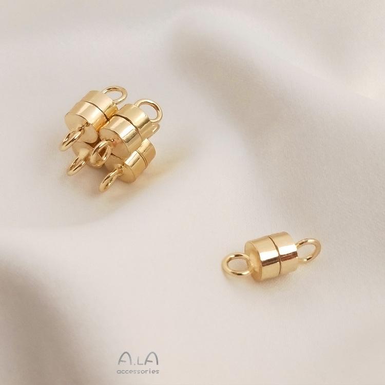 14K Gold-Filled Magnetic Clasp Connector for DIY Bracelet Jewelry