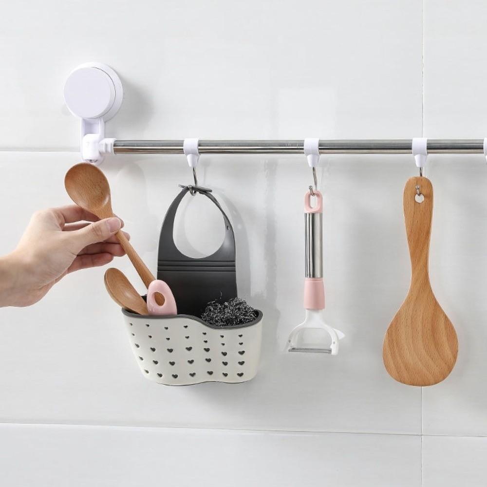 Hanging Storage Drain Basket Silicone Organizer Kitchen Sink Holder Adjustable Kitchen Accessories Faucet Holder Rack Household