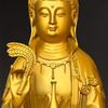 Feng Shui Buddha Copper Guanyin People Ornaments Sitting Lotus Goddess of Mercy Decor