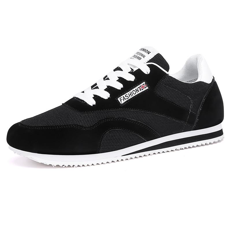 

Shoes men s new fashion trend versatile Forrest Gump shoes sports and leisure light labor insurance breathable skateboard shoes 9787 39 чёрный