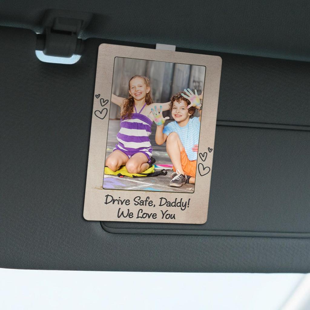 Visor Clip Photo Frame Car Photo Holder Interior Decoration For Photography Enthusiasts Families Road Trip Drivers Fitness