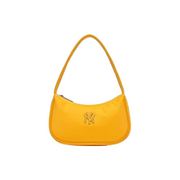 

New MLB Nylon Fabric Dumpling Bag Shoulder Bag Women s Bright Yellow 3ABQS032N-50ORL 24.6*6.1*16.5CM
