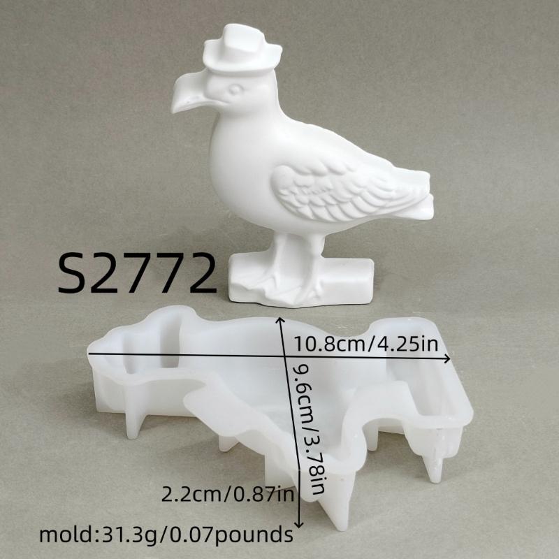 2Pcs Bird Silicone Molds Food Grade Silicone Mould for Resin Casting Handmade Soap Making Candle Gypsum Ornament