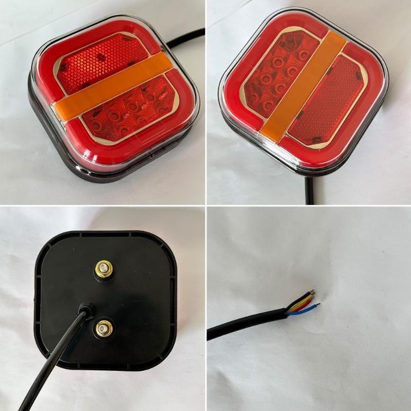 Waterproof Trailer Truck Taillight 12V 24V LED Tail Light Turn Signal Indicator Number Plate Light Rear Brake Stop Lamp