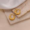 Stainless Steel Hoop Earrings for Women Men Gold Color Stainless Steel Earrings 2025 Trend  Piercing Earring Jewelry