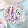 Macaron Color Stationery Set: Paper Clips, Ticket Clips, Stapler, Thumbtacks, and Binder Clips