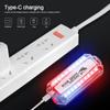 1/2 STÜCK Rot Blau LED Stroboskop Warnleuchte Polizei Schulterclip Taschenlampe Outdoor Lauflicht Wiederaufladbare Schutzhelmleuchte