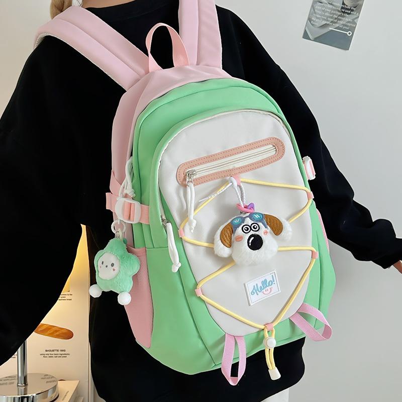 

Backpack Lightweight Niche Design Simple Letters Junior High School College School School Bag Outdoor Fresh Backpack single pack