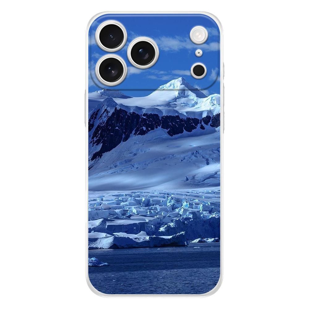 Klare TPU-Handyhülle für iPhone 17 Air 16E 16 11 15 14 Pro MAX 12 13 7 8 Plus SE Oster-Abdeckung Schutz Antarktis Schneelandschaft
