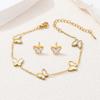 Korean Style Temperament: Gold Plated Stainless Steel Butterfly Bracelet for Women