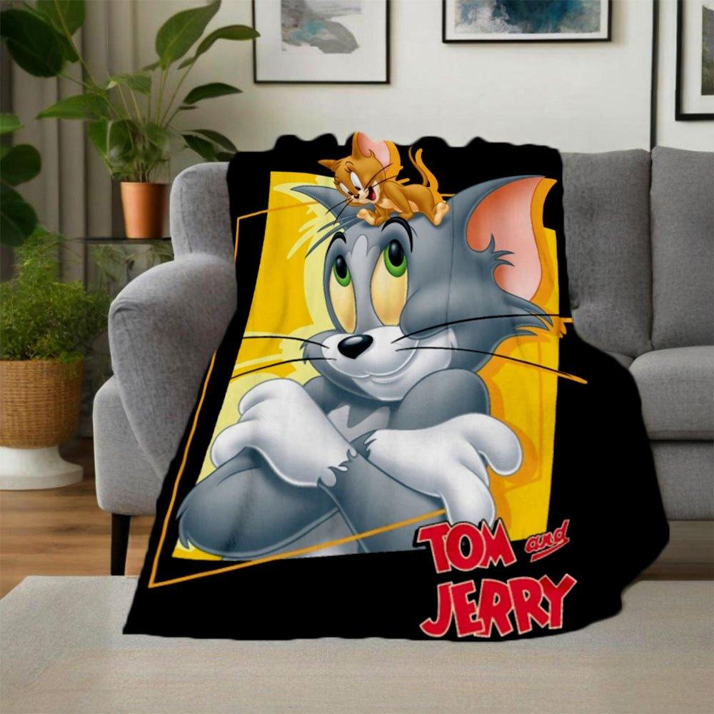 Tom and Jerry Blanket Flannel Throw Blanket for Sofa, Bed, Travel, Camping, Office