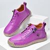 Women's 2025 Spring/Autumn High-Top Leather Martin Boots – Soft Sole, Trendy Casual Design for Couples