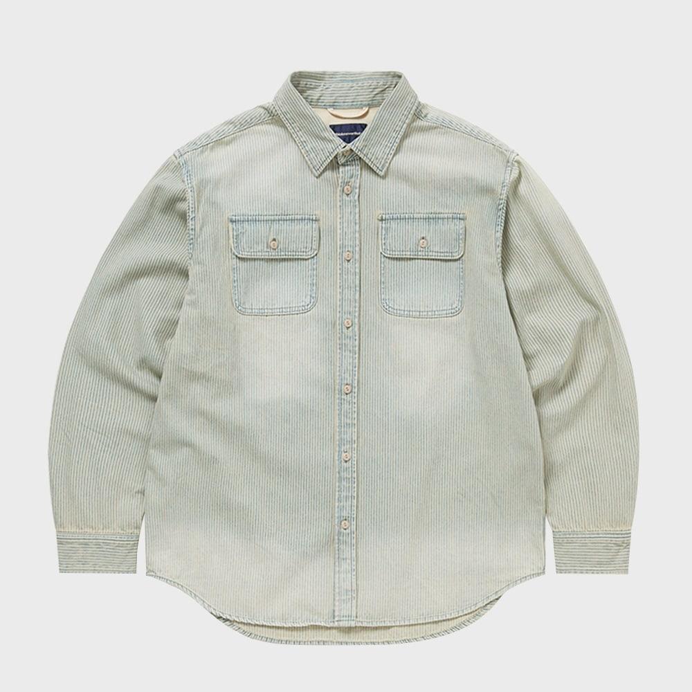 Это Никогда То Джинсовая Рубашка из Гикори Полосатая Синяя S