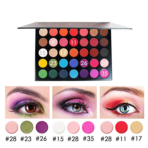 Beauty Glazed 35-Color Eyeshadow Palette: Eyeshadow Palette with Pearl/matte Finishes, Translucent, Moisturizing Ingredients, Western Style, Portable,