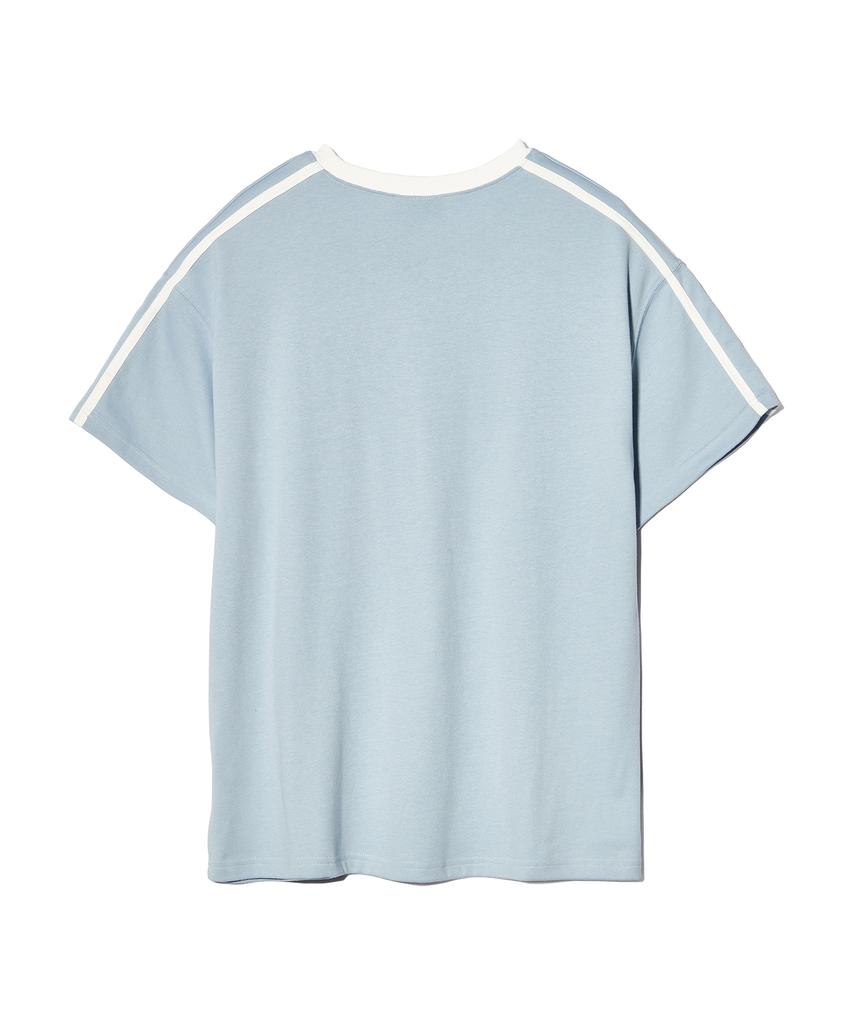 PEACE MAKER [2Type] Track Jersey Heavy Cotton Tee (Sky Blue)