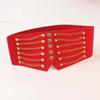 Stretchy Elastic Slimming Body Waist Belts Punk Style Women's Cummerbunds  Versatile Dress