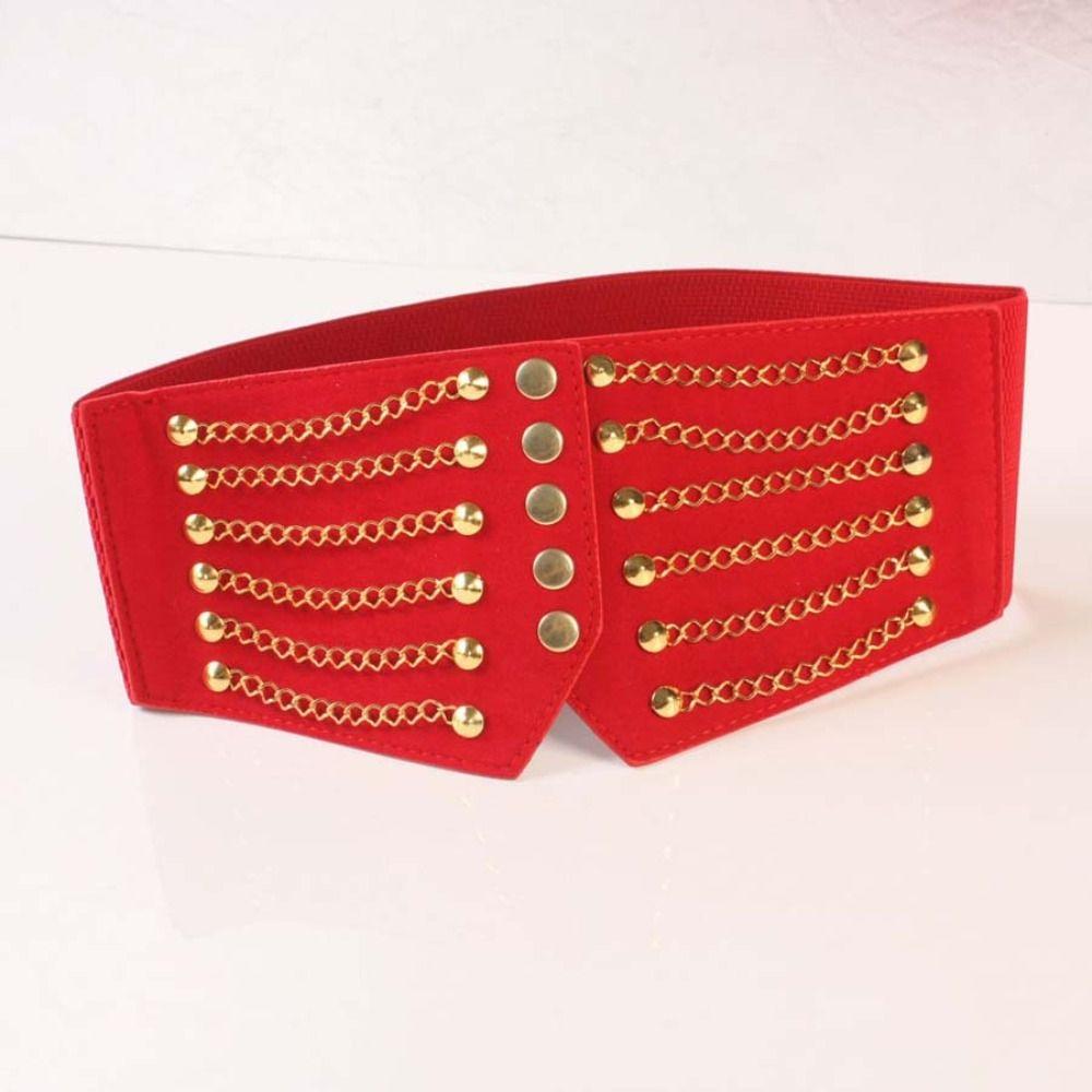 Stretchy Elastic Slimming Body Waist Belts Punk Style Women's Cummerbunds Versatile Dress