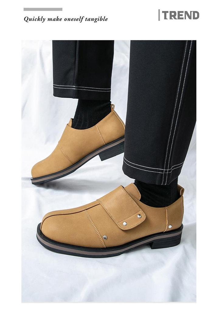 Men's Height Increasing Leather Slip-On Shoes: Summer Casual & Business Wedding Footwear