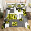 Abstract Stripe Leopard Check Duvet Cover Geometric Cheetah Print Bedding Set Girls Pink Black Grey Twin Queen Comforter Cover