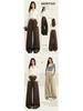 Women's Khaki High Waist Wide Leg Jeans - 2025 Autumn/Winter Collection
