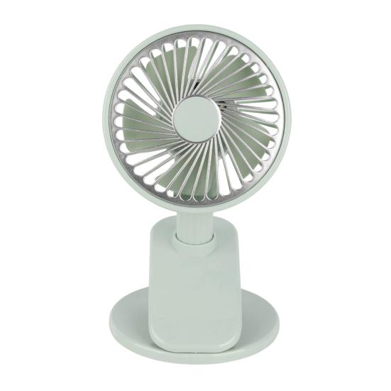 Rechargeable Clip Fan with LED Light Quiet Small Desk Fan 360 Degree Adjustable 3 Speeds Mini Personal Table Fan for Bed Office Camping