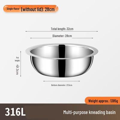 304 Edelstahl Mehrzweck-Küchenschüssel mit Deckel