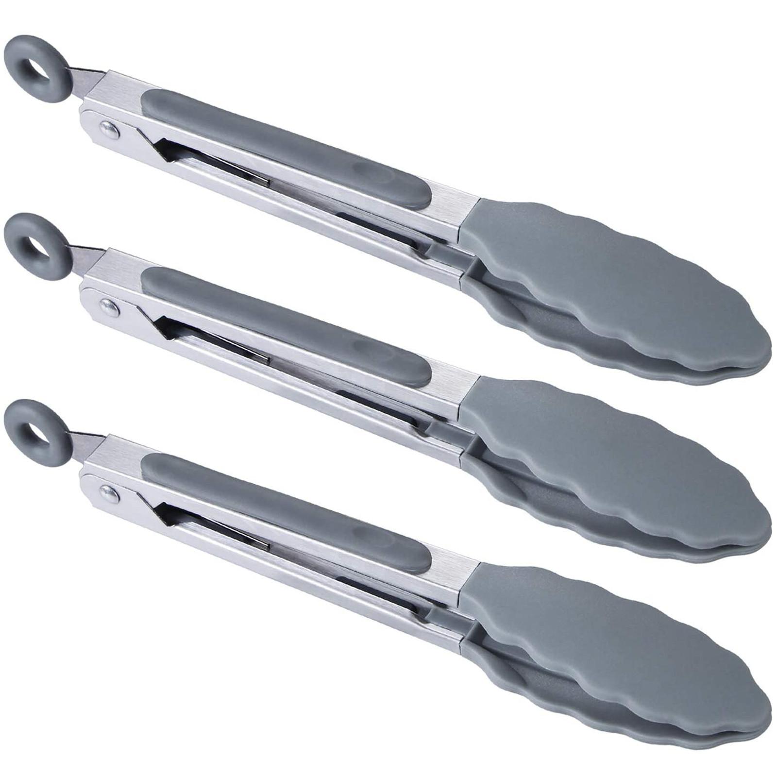 

Kitchen Tongs Cook Grill Serve Stainless Steel Heat Resistant Nonslip