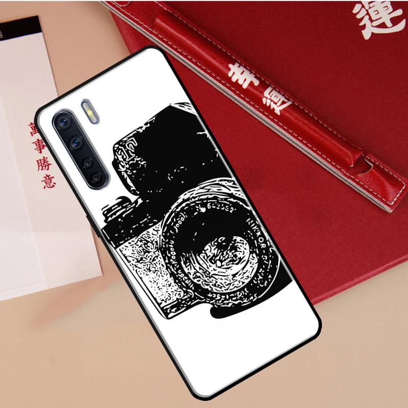 Classic Camera Lens Case For Oppo A60 A98 A58 A78 A18 A38 A80 A40 A77 A57 A17 A74 A54 A94 A96 A76 A16 A15 A5 Pro