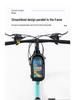 DTUCYCLE Waterproof Top Tube Bicycle Bag with Touch Screen Phone Holder