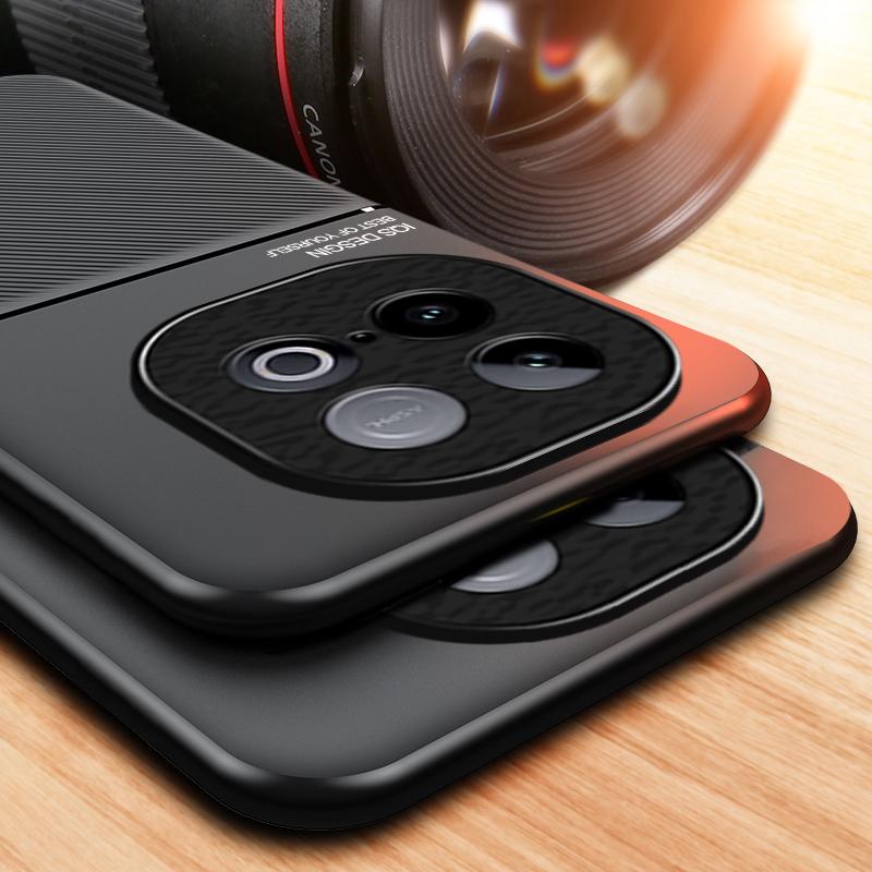 For VIVO IQOO Z10 Turbo Z10 Turbo Pro Textured Magnetic Four-corner Full Coverage Shockproof and Drop-resistant Phone Case