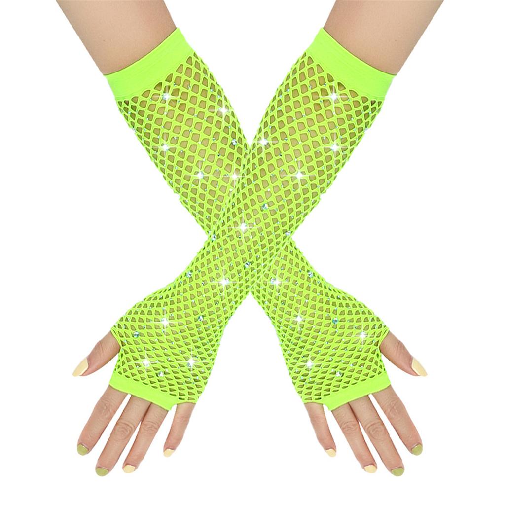 Fishnet Gloves Nightclub Dancing Gloves Party Accessory Half Finger Fishnet Gloves Hollow Wrist Gloves