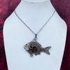 Ammonite Fossil Pendant Copper Wire Wrapped Decent Jewelry Fish Gemstone Pendant
