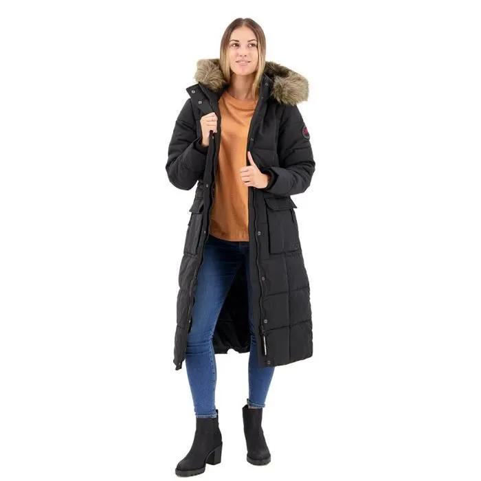 Superdry, Damen, Mäntel, Langer Everest Steppmantel, Schwarz, (XS) - Bild 4
